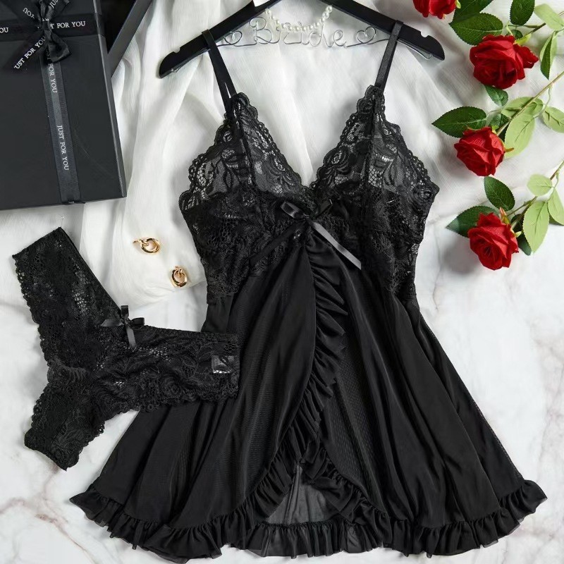 Lace Dress - Seksowna bielizna nocna damska, europejska i