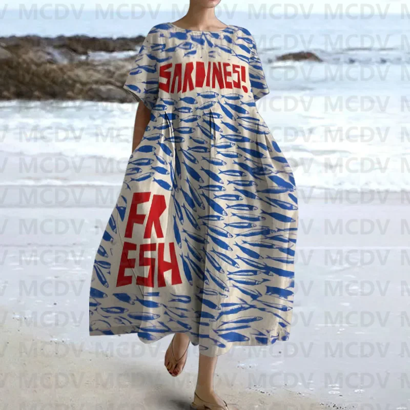 Midi Dress - Damska sukienka midi z japońskim nadrukiem