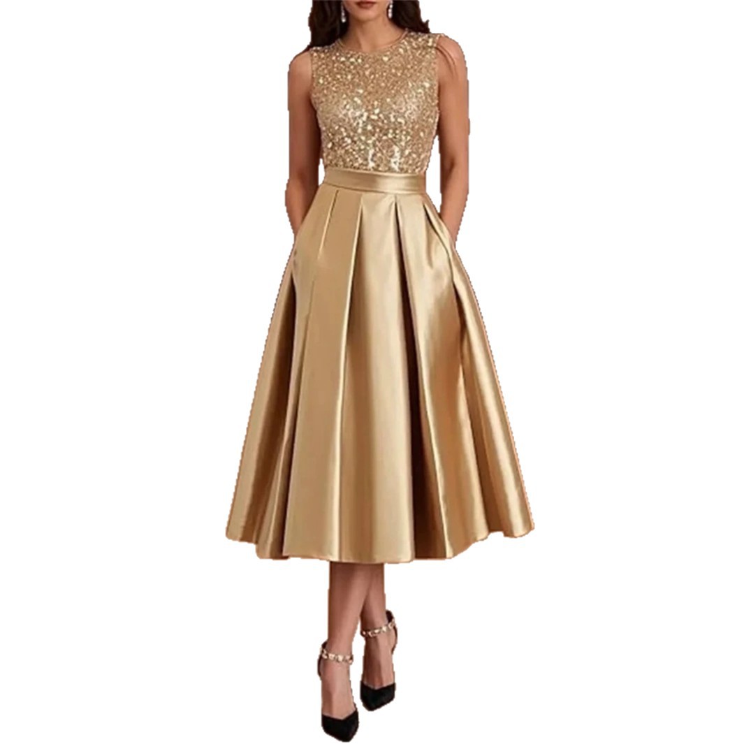 Burgundowa Sukienka Midi z Sat – Midi Dress recenzja i cena