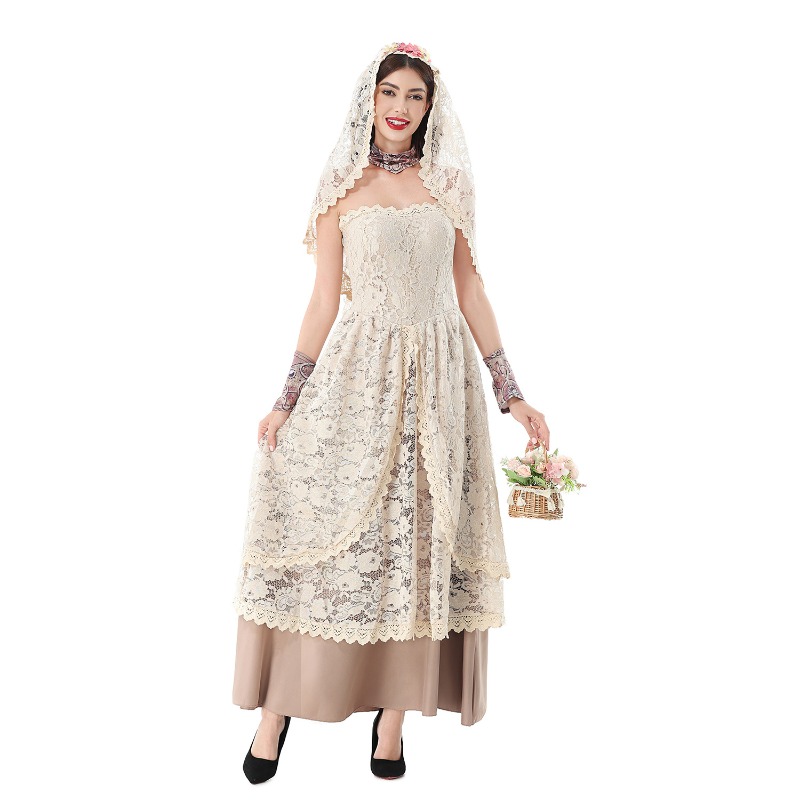 Damska, vintage sukienka maxi  – Wedding Dress recenzja i cena