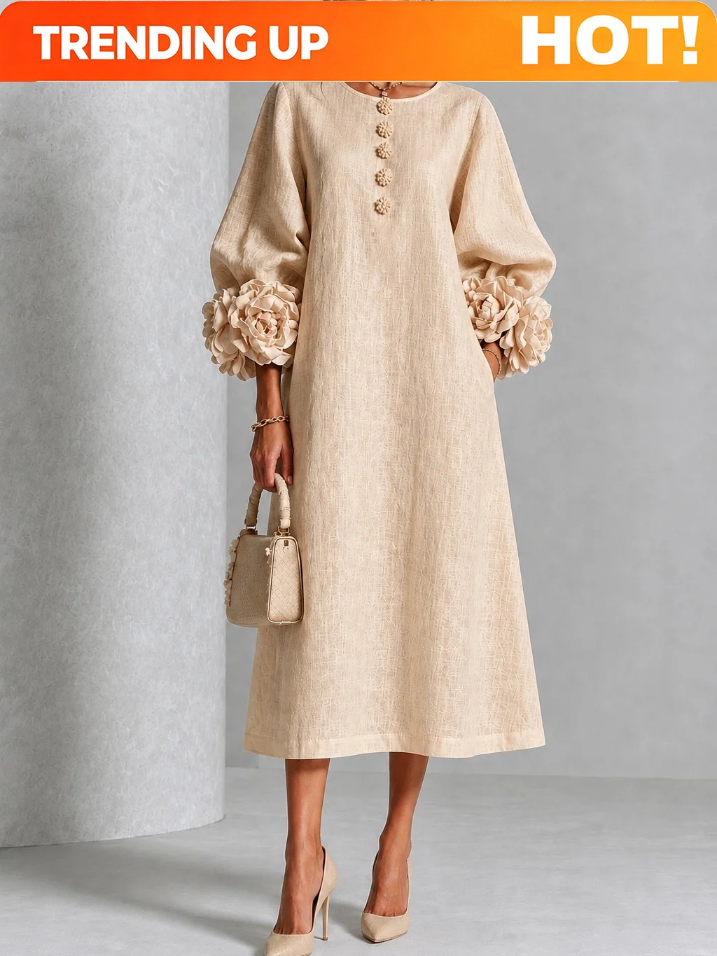 Elegancka damska lniana sukien – Midi Dress recenzja i cena