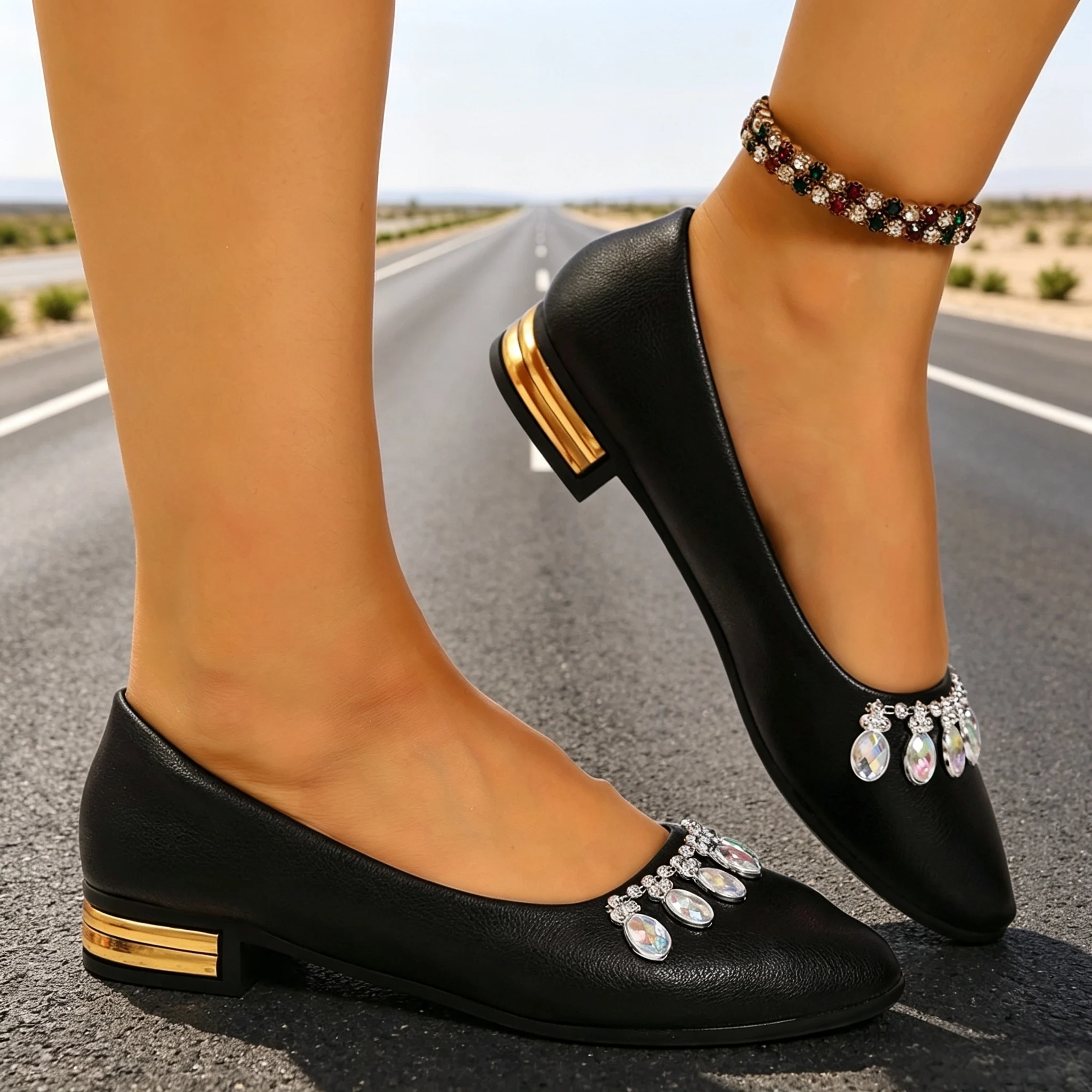Damskie baleriny z ostrym nosk – Womens Heels recenzja i cena