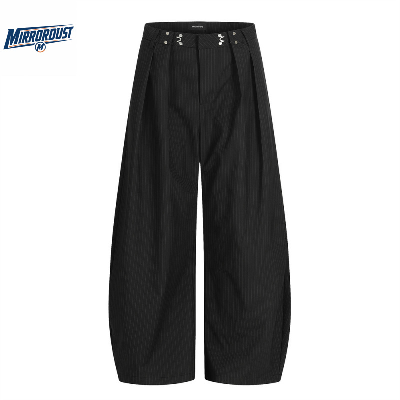 Męskie spodnie w prążki z szer – Tailored Trouser Wide recenzja i cena